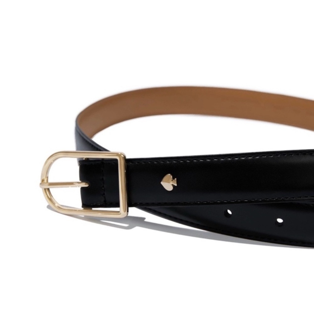 Kate Spade Black Belt with Gold Buckle - Picture 2 of 5
